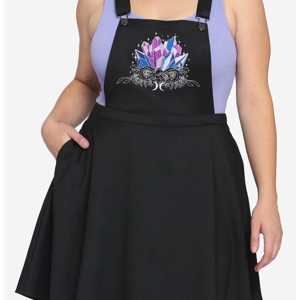 Watercolor Crystal Embroidered Skirtall Plus Size